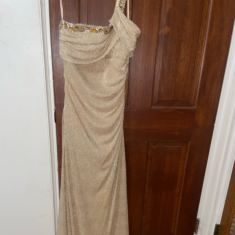 Gold long formal dress